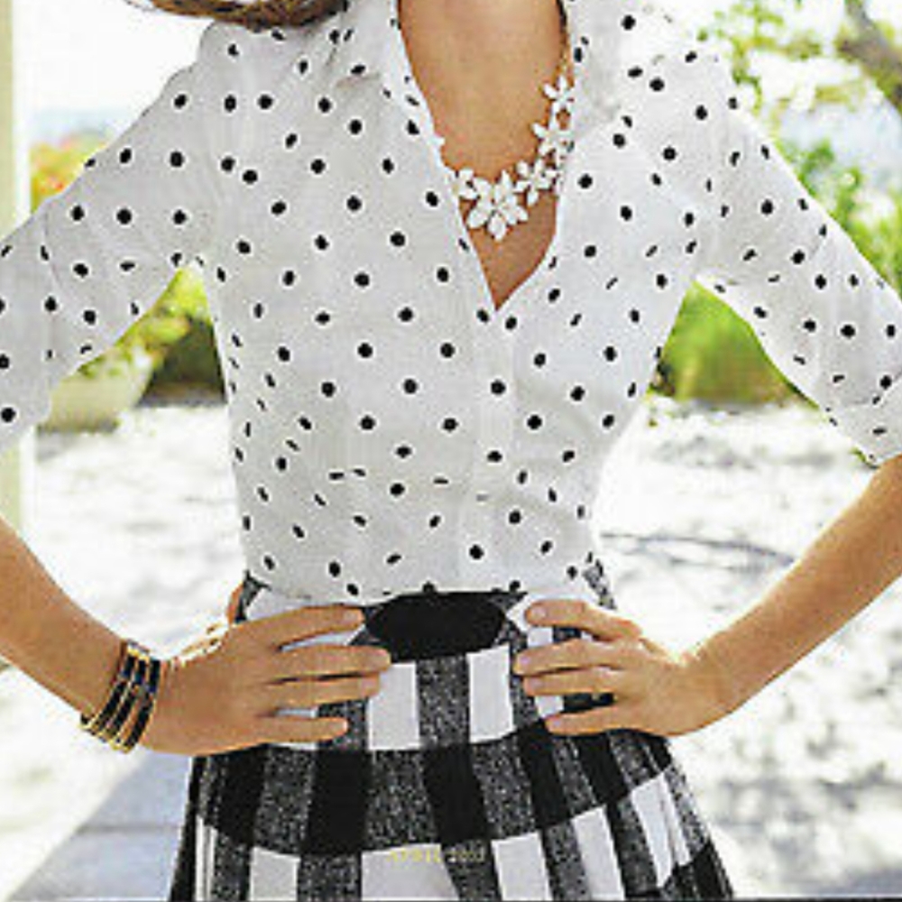 Talbots Black and White Skirt sz 6p.